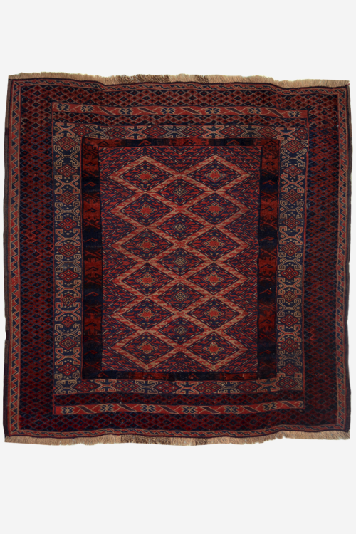 Hexagonal Wool Kilim Rug