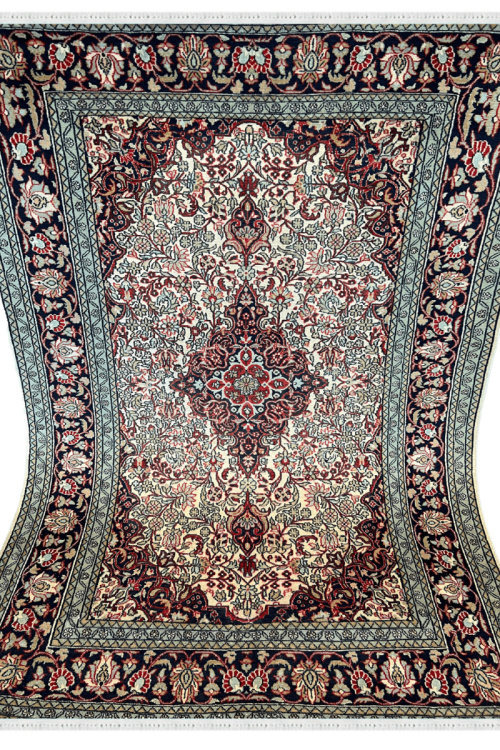 Kashan Dual Medallion Medium Handknotted Rug