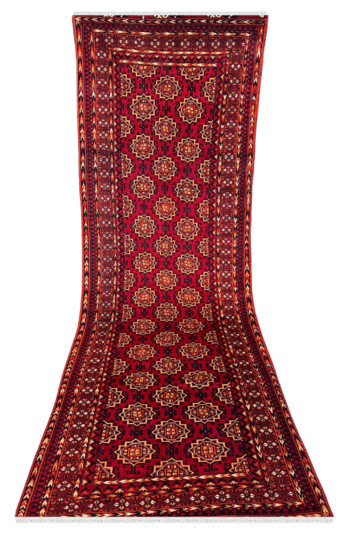 Exclusive Kerman Bokhara Handknotted Afghani Carpet