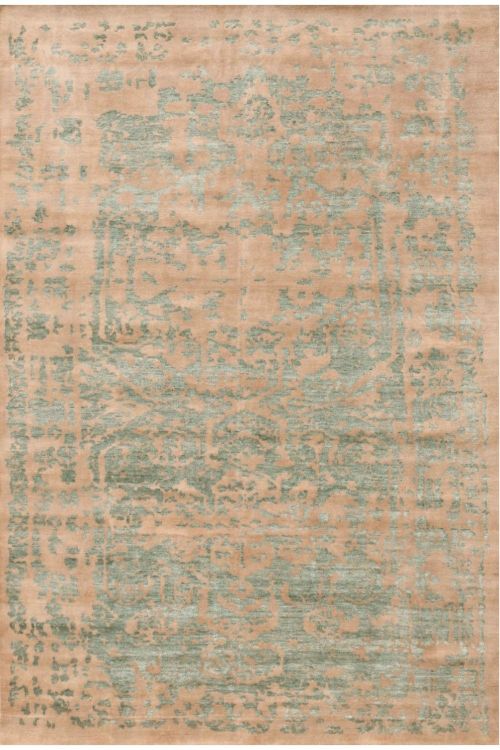 Self-Patterned Neutral Coloured Modern Handmade Rug