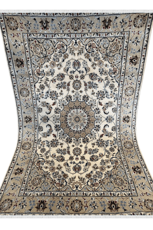 Ivory Medallion Chakra Handknotted Area Rug