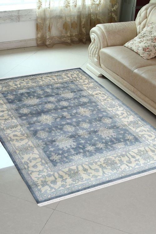 Cloudy Gray Sky Monochrome Rug