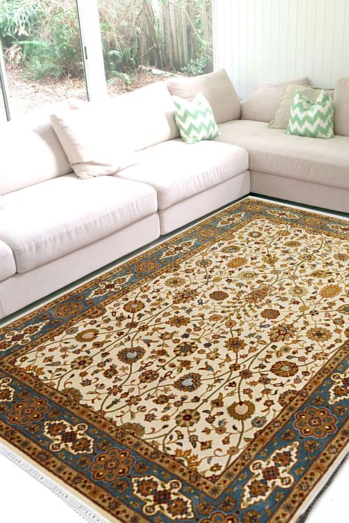 Wool Turkish Handknotted Area Rug