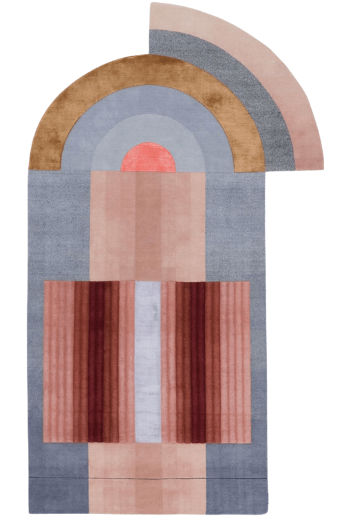 Oval Dome Handknotted Wool Carpet