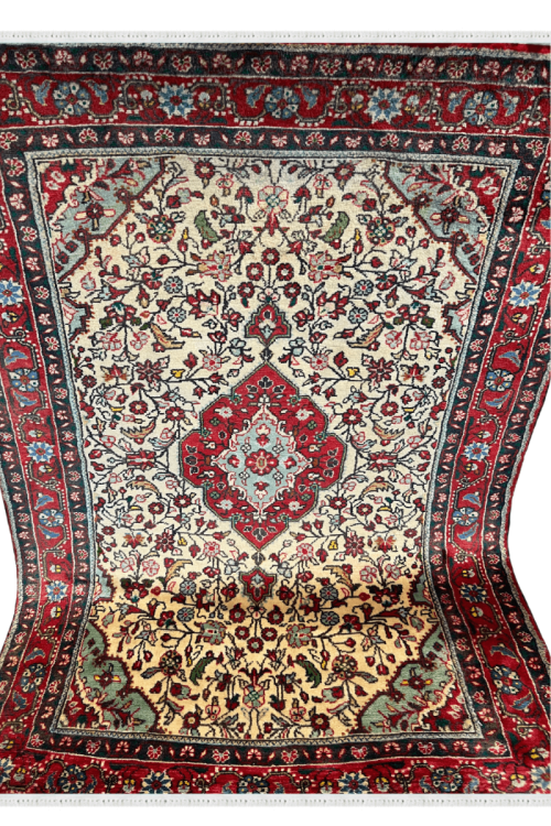 Ivory Laal Handknotted Medium Size Rug