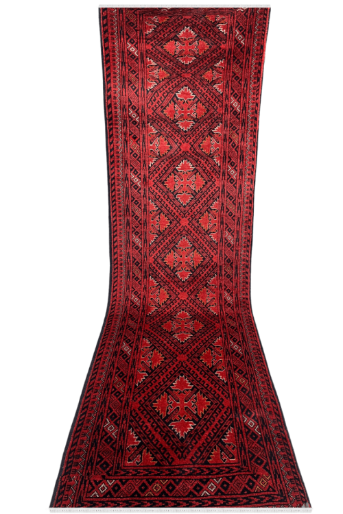 Corridor Afghani Handknotted Turkmen Runner