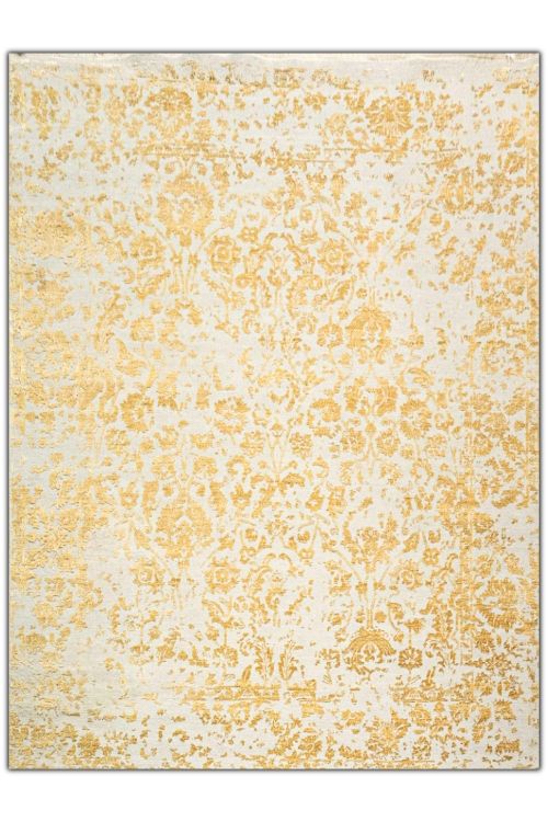 Amara Gold Handknotted Floral Modern Rug
