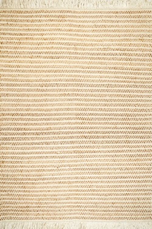 Loomed Lines Solid Handwoven Jute Carpet