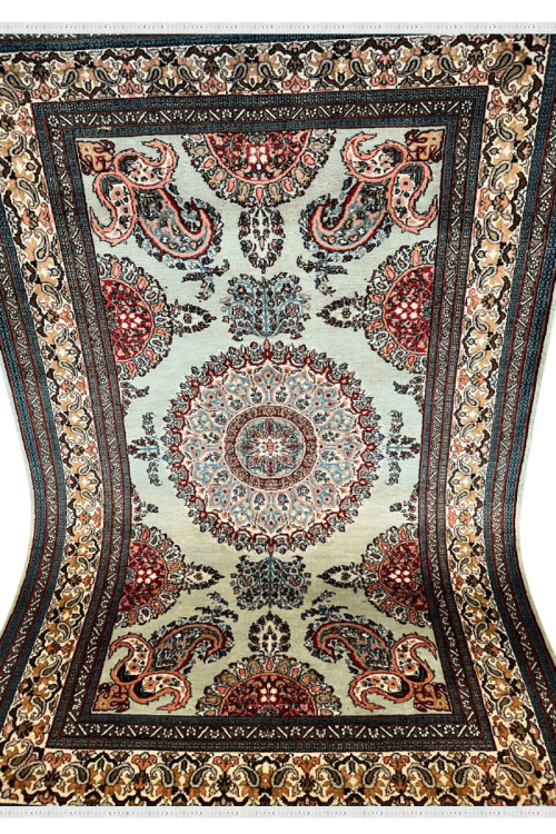 Pistachio Medallion Handmade Wool Area Rug