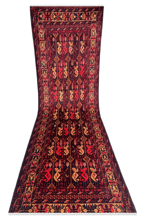 Baluch all over Motif Handmade Afghani Runner Carpet
