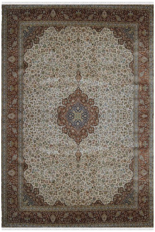 Kashan Pendulum Kashmir Silk Rug