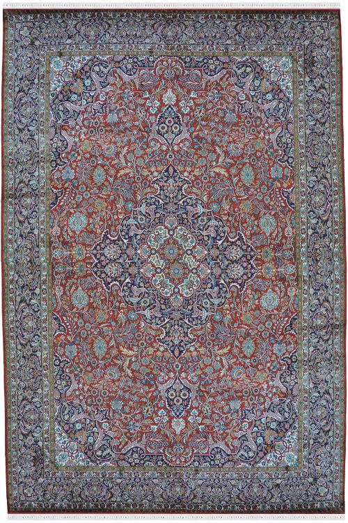Large Silk Rug Center Medallion