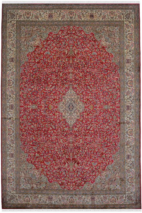 Kashan Floral Pure Silk Carpet