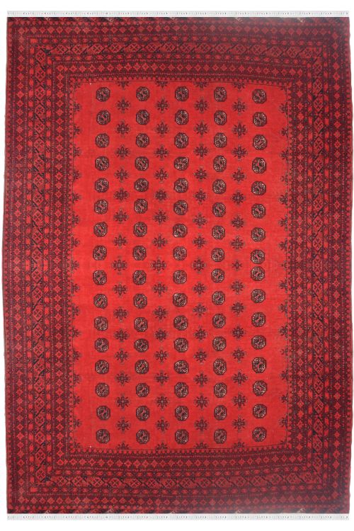 Mori Bukhara Maroon Handmade Carpet