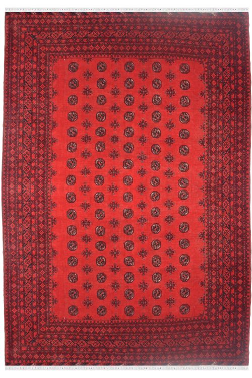 Mori Bukhara Maroon Handmade Carpet