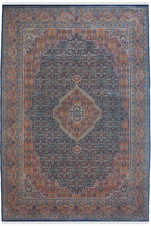 Rust Blue Bidjar Wool Carpet