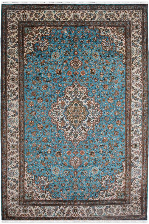 Ivy Blue Pure Silk Handmade rug