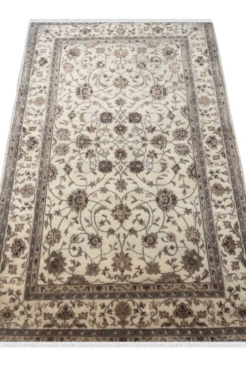 All over Floral Cream Kashan Handmade Carpet 