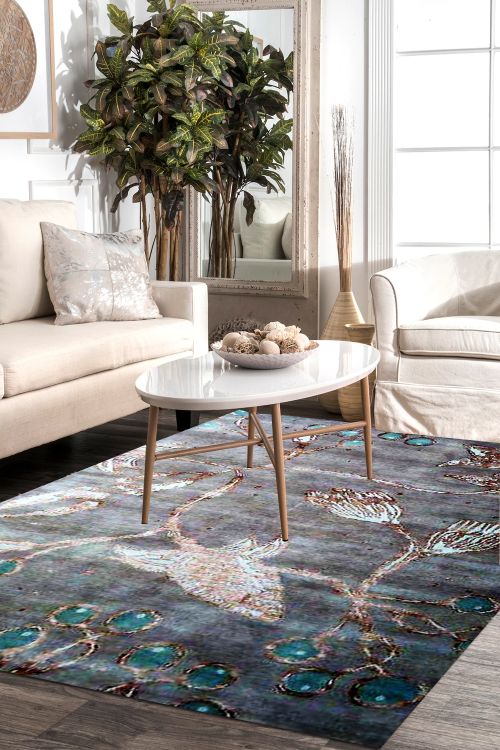 Fish Net Beautiful Handknotted Area Rug