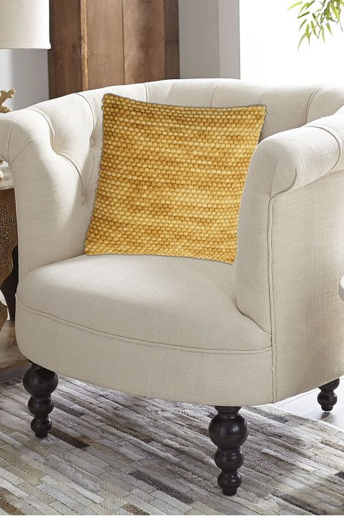 Mustured wool handmade pillow Pure wool and cotton handmade pillow at