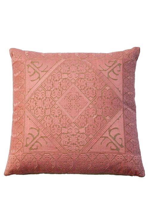Salmon Pink Handmade Cotton Pillow