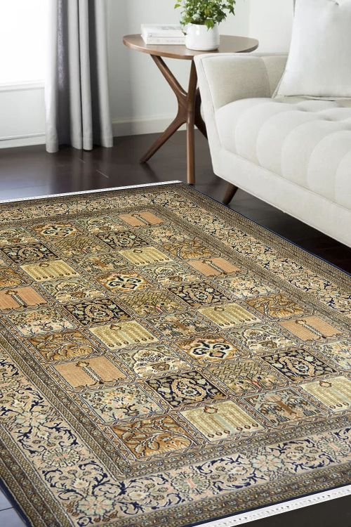 Gold Sona Hamadan Pure Silk Rug