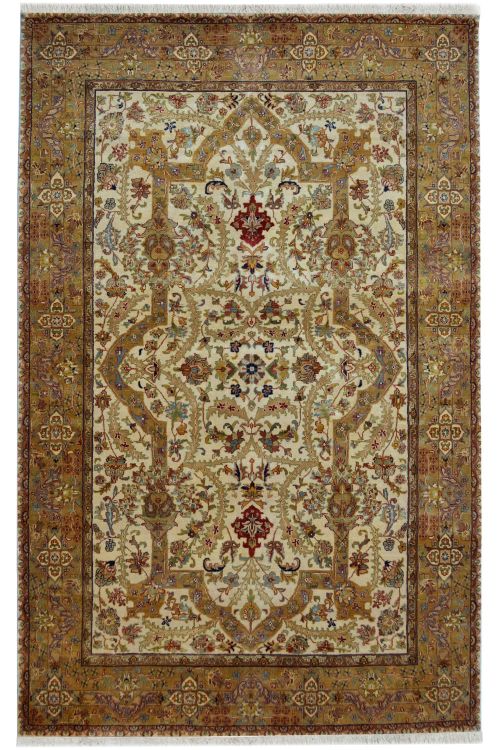 Lillian Cream Fine Handknotted Carpet