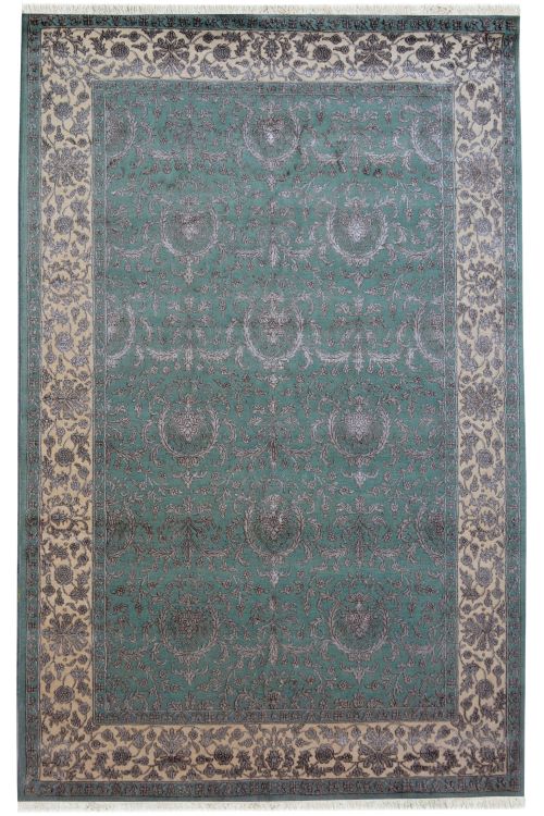 Gray Semi-Embossed Fine Handmade Rug