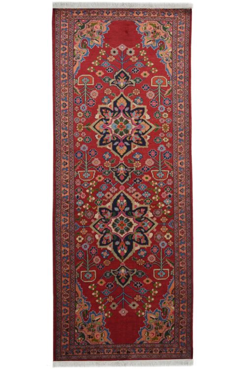 Red Iranian Passage Runner Carpet 