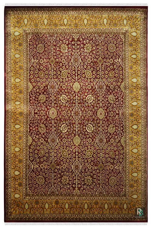 Gold Jewel Beauty Handknotted Wool Rug