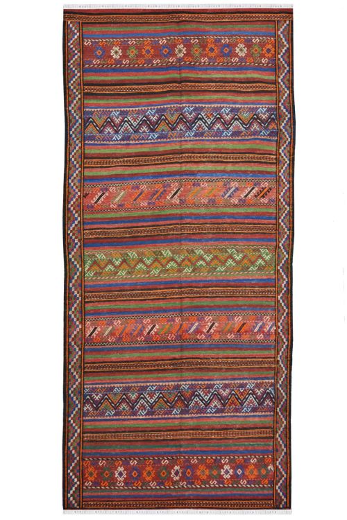 Stripe Matatya Kilim Area Rug