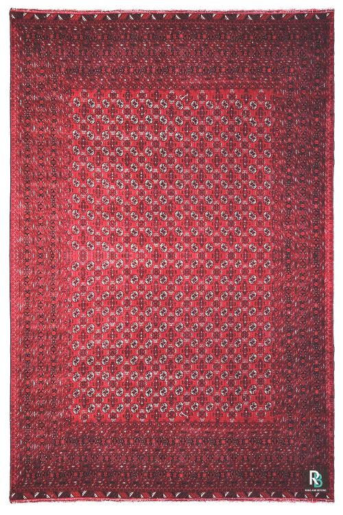 Maroon Mori Bokhara Handmade Wool Rug