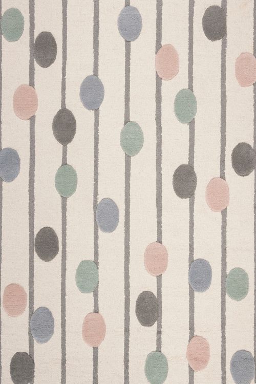 Dots and Lines Handknotted Kids Rug
