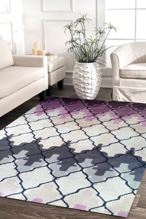 Purple haze Beautiful Modern Hand-tufted Rug