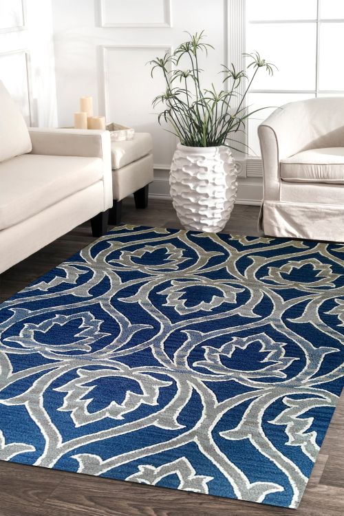 Lotus Motifs Beautiful Handmade Handtufted Carpet