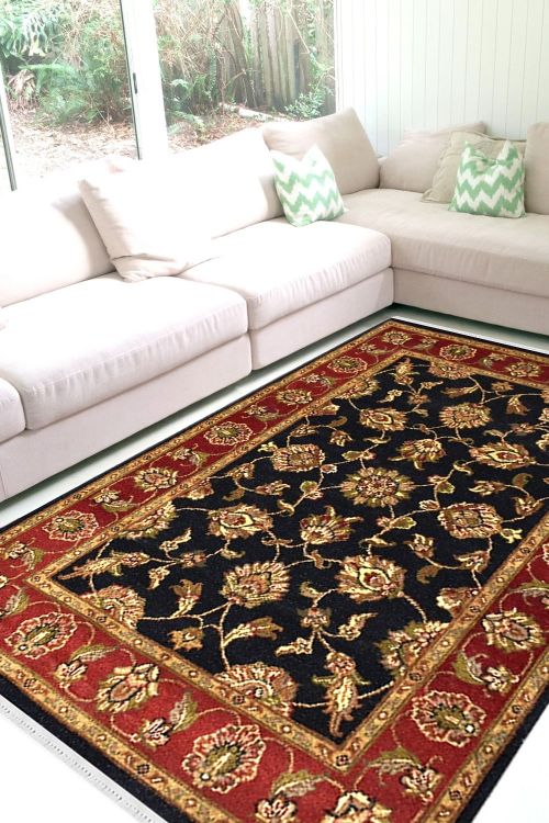 Floral King Handknotted Wool Area Rug