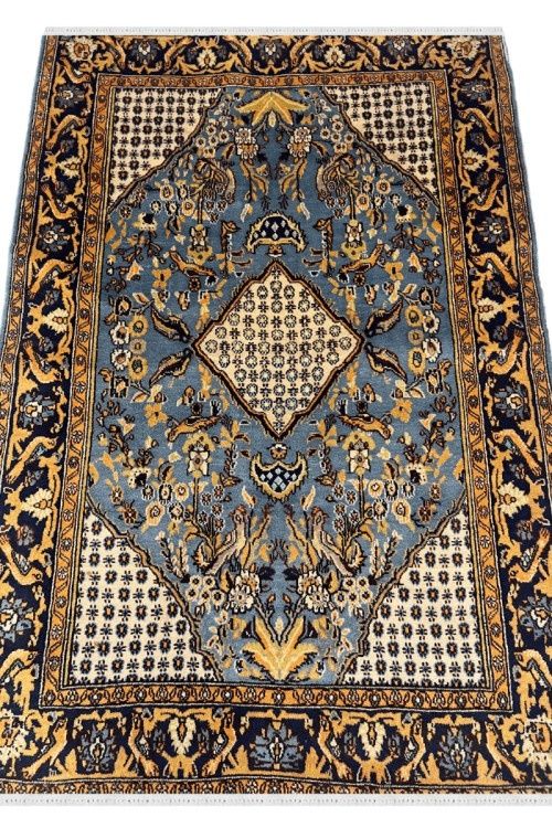  Neel Jaali Kashmir Wool Handknotted Carpet 