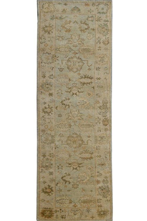 All Neutral Oushak Handmade Runner