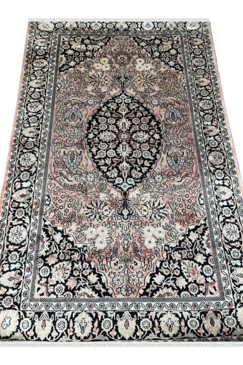 Salmon Pink Handknotted Pendant Carpet