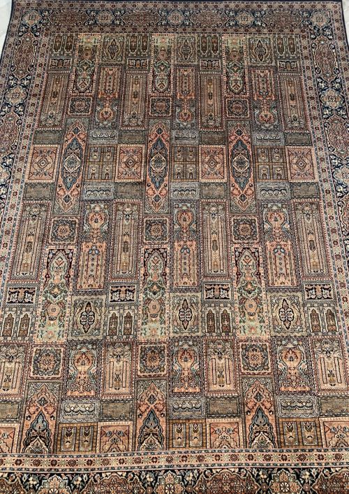 Handmade pure silk rug