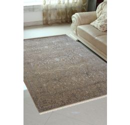 Embossed Floral Grey Pastel Wool Area Rug