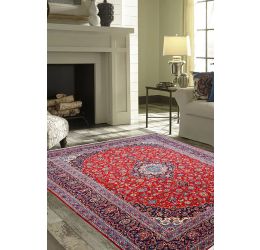 Rouge Afshar Handknotted Woolen Area Rug