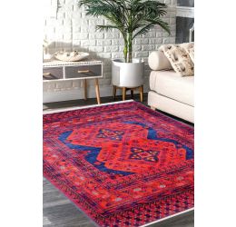 Eclectic Kirman Afghan Carpet