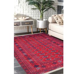 Bokhara Rouge Afghan Area Rug