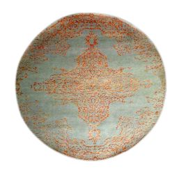 Sea Medallion Round Wool Area Rug