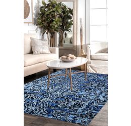 Bombay Blue Modern Area Rug