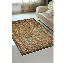 All Over Leaf Kashan Silk Area Rug