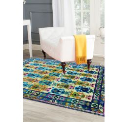 Ambi Tiles Sari Silk Area Rug