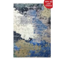 Aqua Musk Handmade Wool Area Rug 