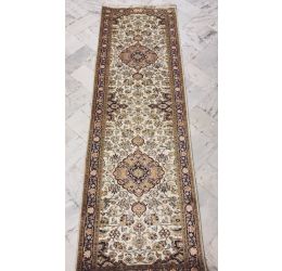 Dual Medallion Kashan Silk Runner